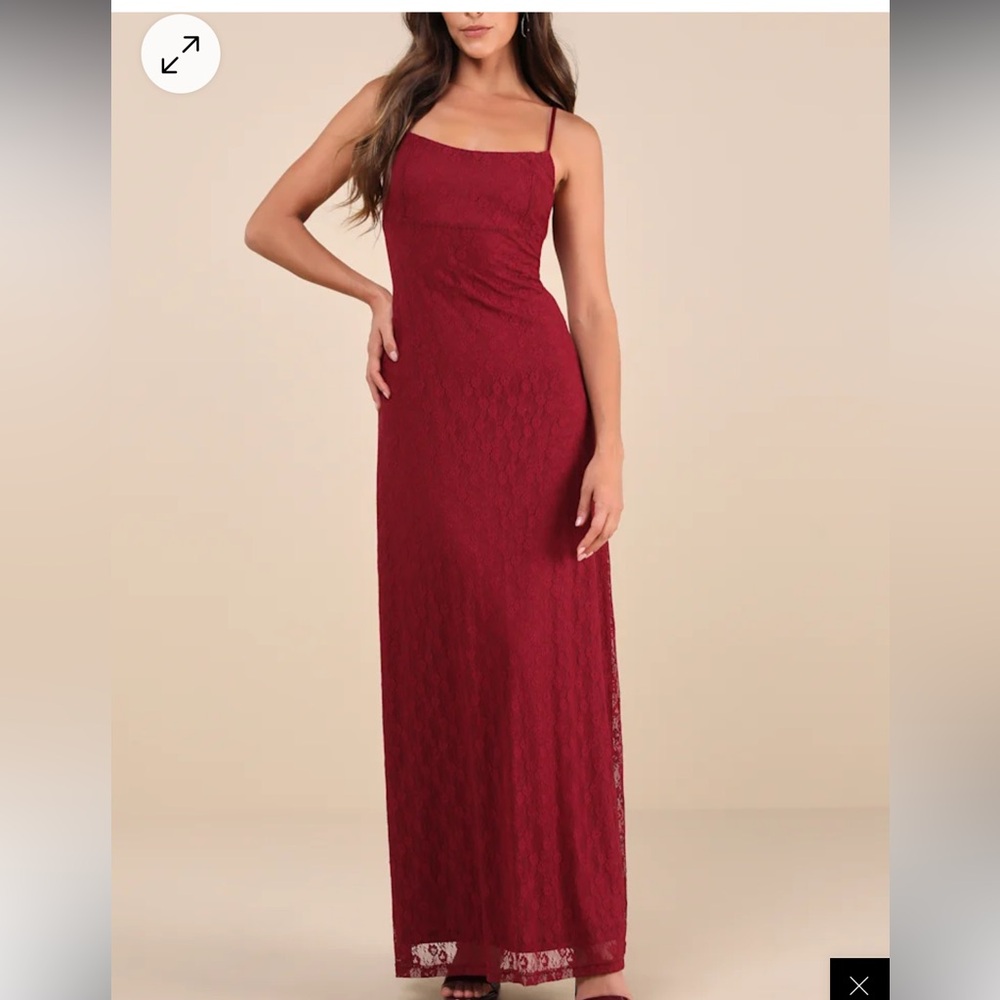 BURGUNDY LACE MAXI